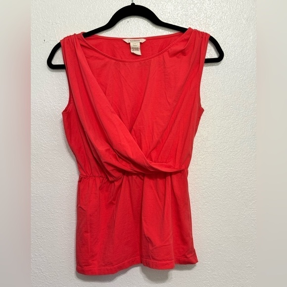 Sundance top cotton drape front sleeveless peplum blouse size small - Picture 3 of 9